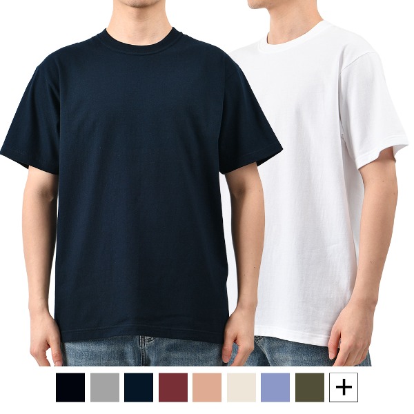 (S~3XL) 남자 헤비 반팔티 무지 티셔츠 여름 라운드 옷 흰티 면티 레이어드 남녀공용 14컬러 TK10-148