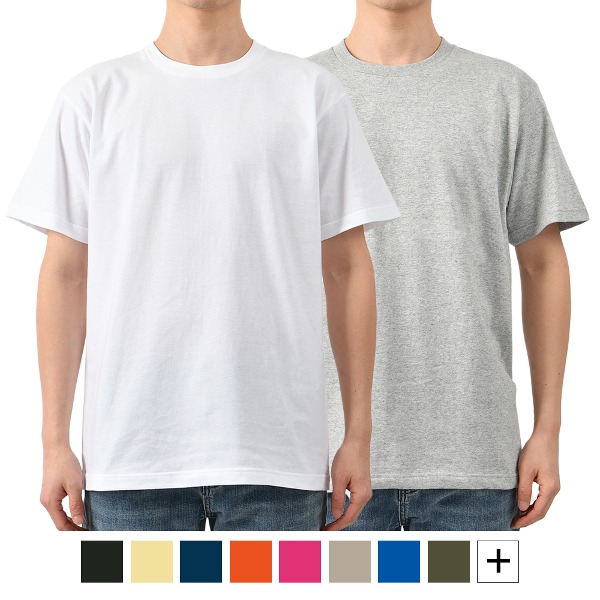 (S~4XL) 남자 반팔티 무지 티셔츠 라운드 옷 흰티 면티 빅사이즈 레이어드 남녀공용 32컬러 TK6-085