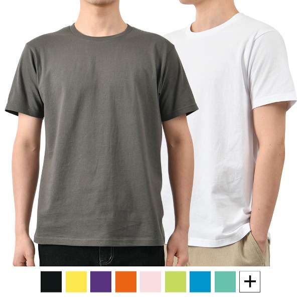 (S~3XL) 남자 반팔티 무지 티셔츠 라운드 옷 흰티 면티 레이어드 이너 남녀공용 18컬러 TK9-086